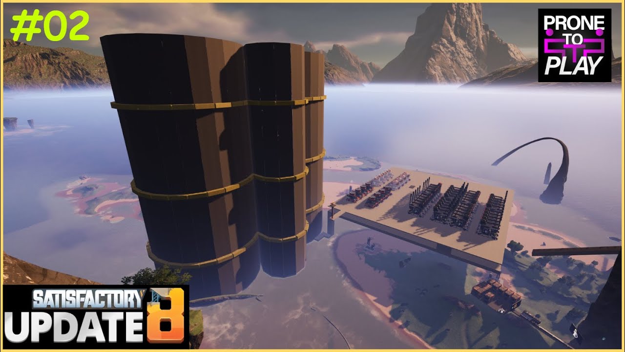 Over 250m high POWER TOWERS for 134 Fuel Generators! -  Satisfactory Project Nuclear Mayhem Ep. 02