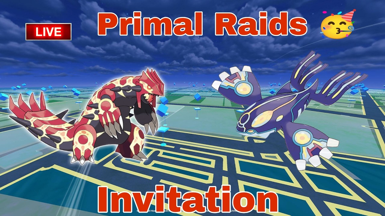 🔴Live Primal Groudon & Kyogre 🥳  Raid   hour invitation by  #raj4t5   in  #pokemon go
