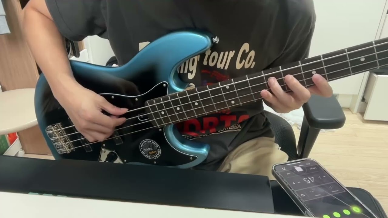 베이스 7일차 - 45bpm 5fret 크로매틱