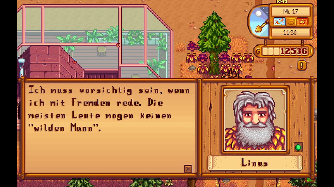 Stardew Valley en Alemany - Dia 17 de tardor, any 1