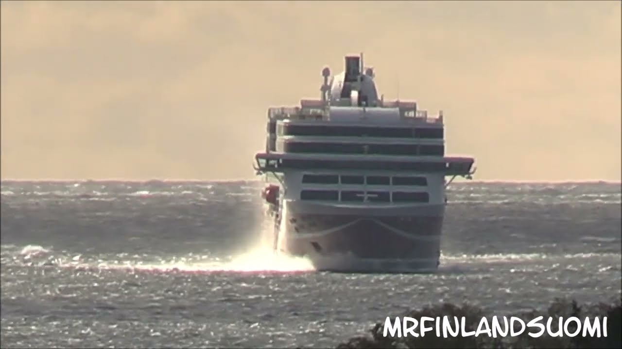 Grace Sunday Hard Wind In Mariehamn 8 October 2023 Viking Line