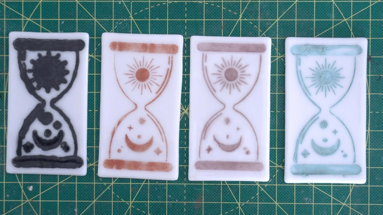 How to use stencils with fused glass | Frit powder, enamel, underglaze, mica powder | Custom stencil
