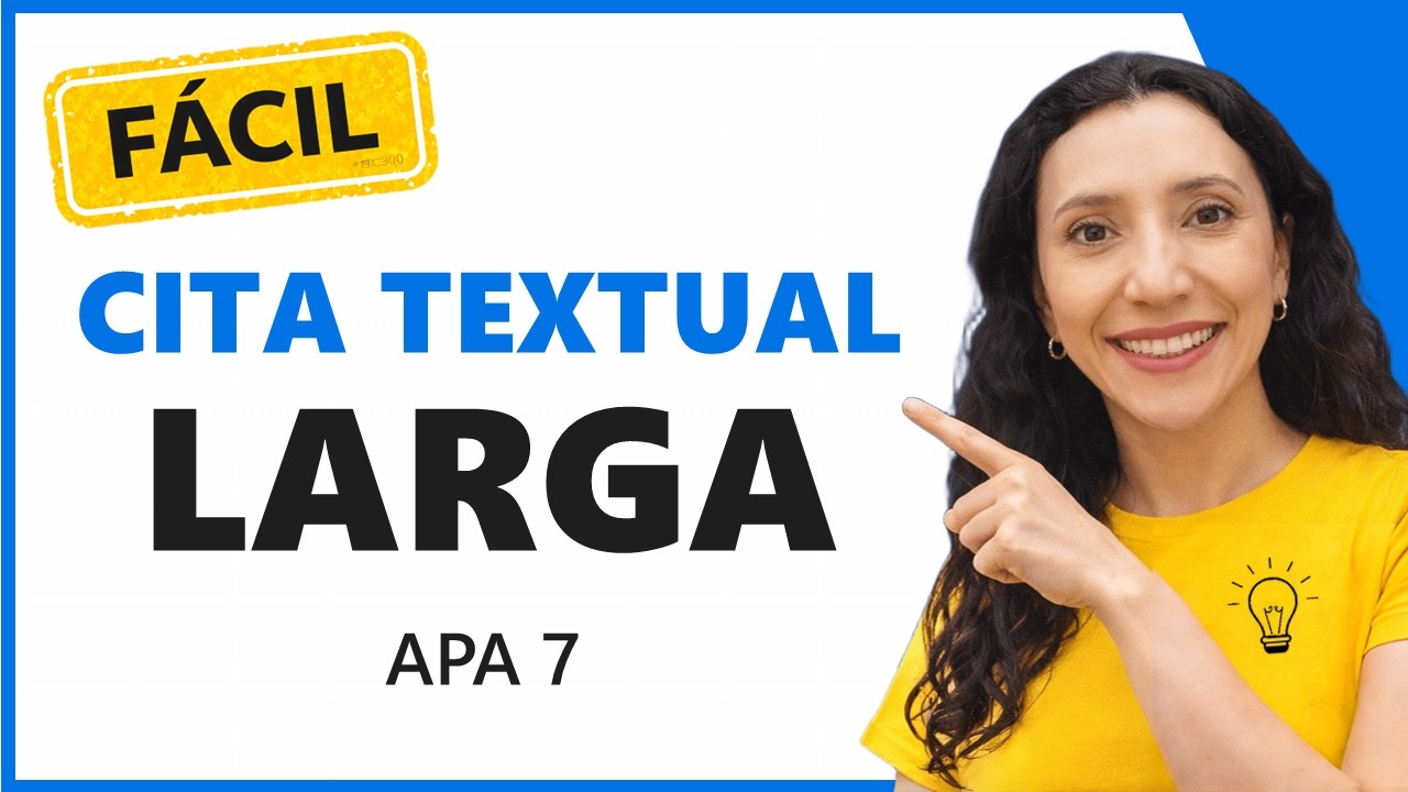 ✍️❓ Cómo hacer una cita textual con más de 40 palabras, cita directa larga Normas APA 7ma edición