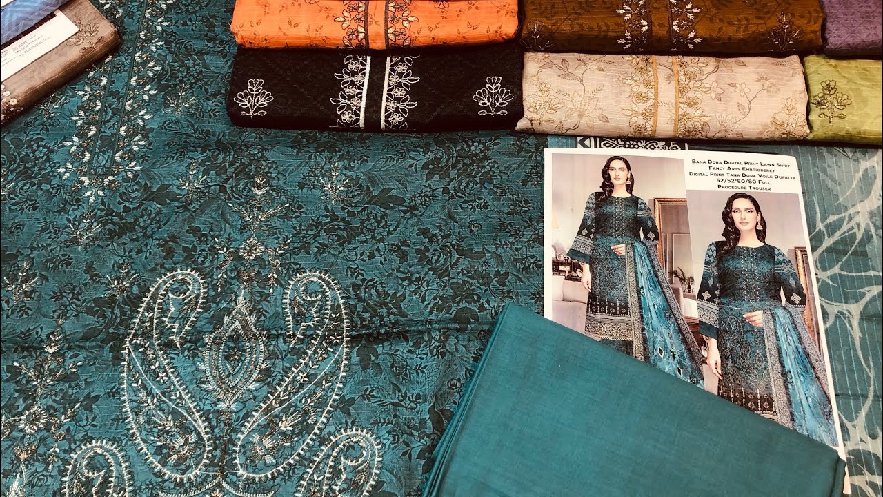 Embroidery+Print Dress 👗 | Eid Collection 3pc 2026 | Premium Air Jet Lawn ✅ | #zayanfabricstore 