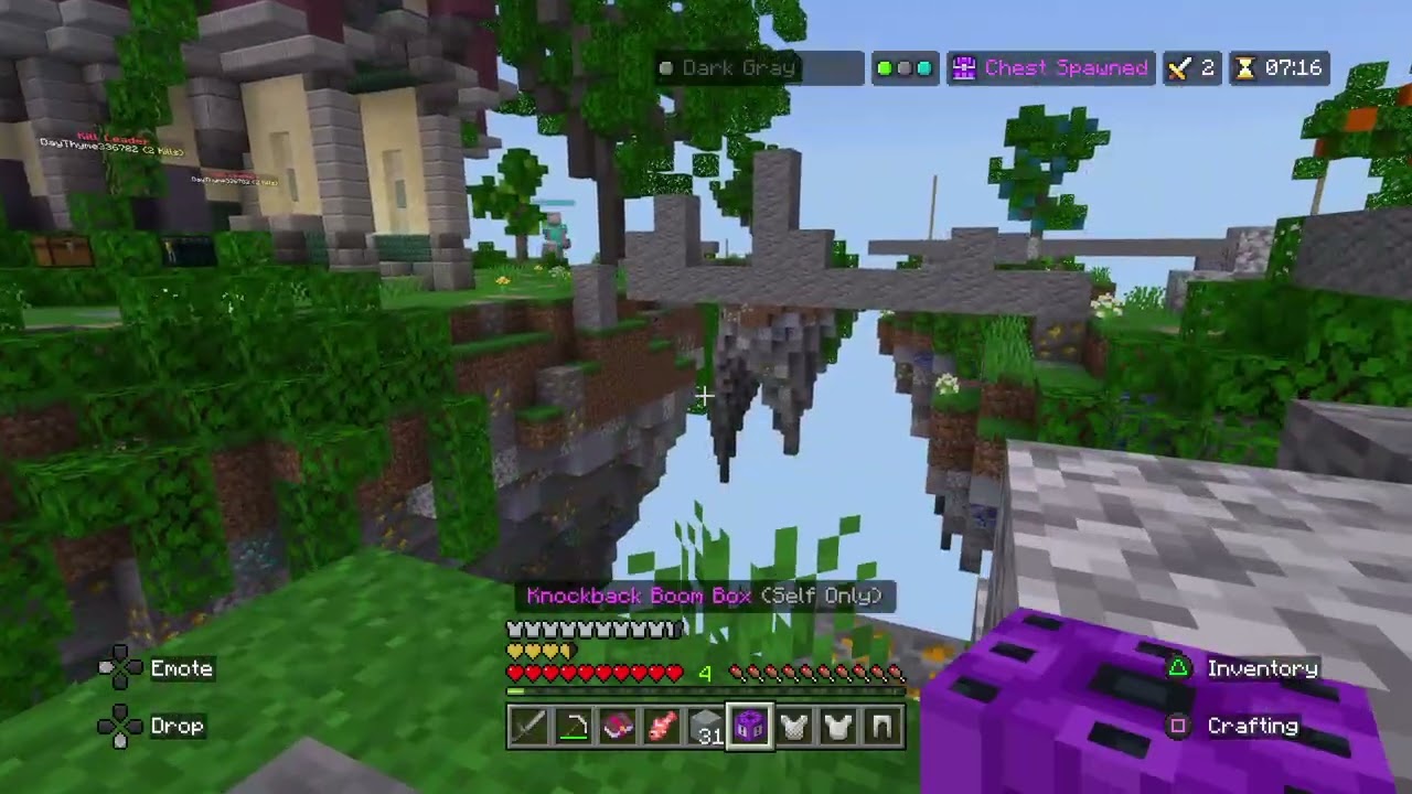 Baiting players with knockback nemo on the hive