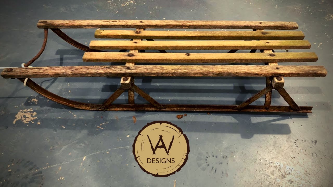 Antique sled restoration | woodworking