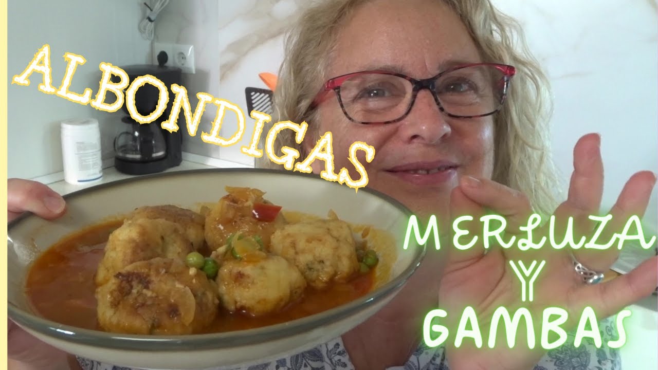 ALBÓNDIGAS EN SALSA  DE MERLUZA,GAMBAS Y MEJILLONES 🦞😋😋