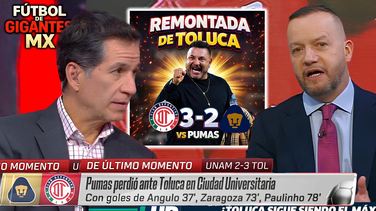 ¡REMONTADA DE PUMAS 3-2 VS TOLUCA! La Prensa MEXICANA Habla de un TRICAMPEONATO de Mohamed