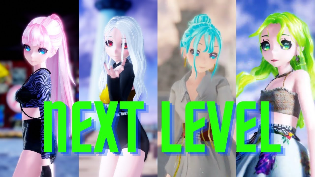 【MMD】Haku.Luka.Miku.Gumi - ◤ •Next Level/aespa 에스파• ◥ + Motion DL