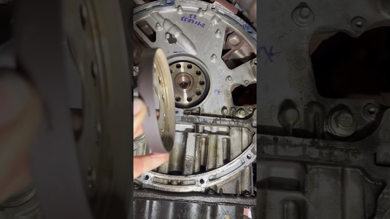 6.7L powerstroke rear main seal! Time for Brakleen after doing this!! 