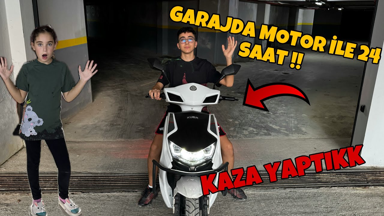 EGEMEN DEMİR GARAJDA MOTOR İLE 24 SAAT !! AZ KALSIN KAZA YAPIYORDUK !!