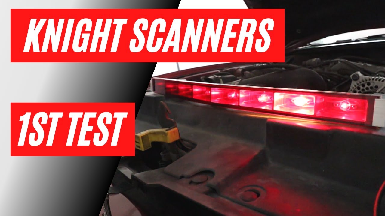 $600 Knight Rider KITT Scanner 1st Test 55W Halogen Bulbs