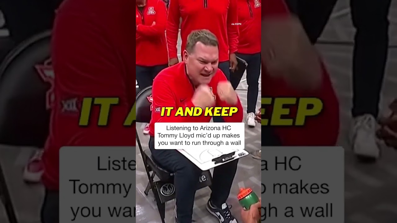 Arizona head coach Tommy Lloyd was FIRED UP #shorts