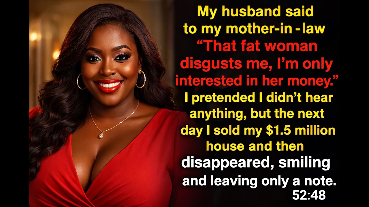 My husband said: “That fat woman disgusts me!” I acted like I didn’t hear anything and the next day!