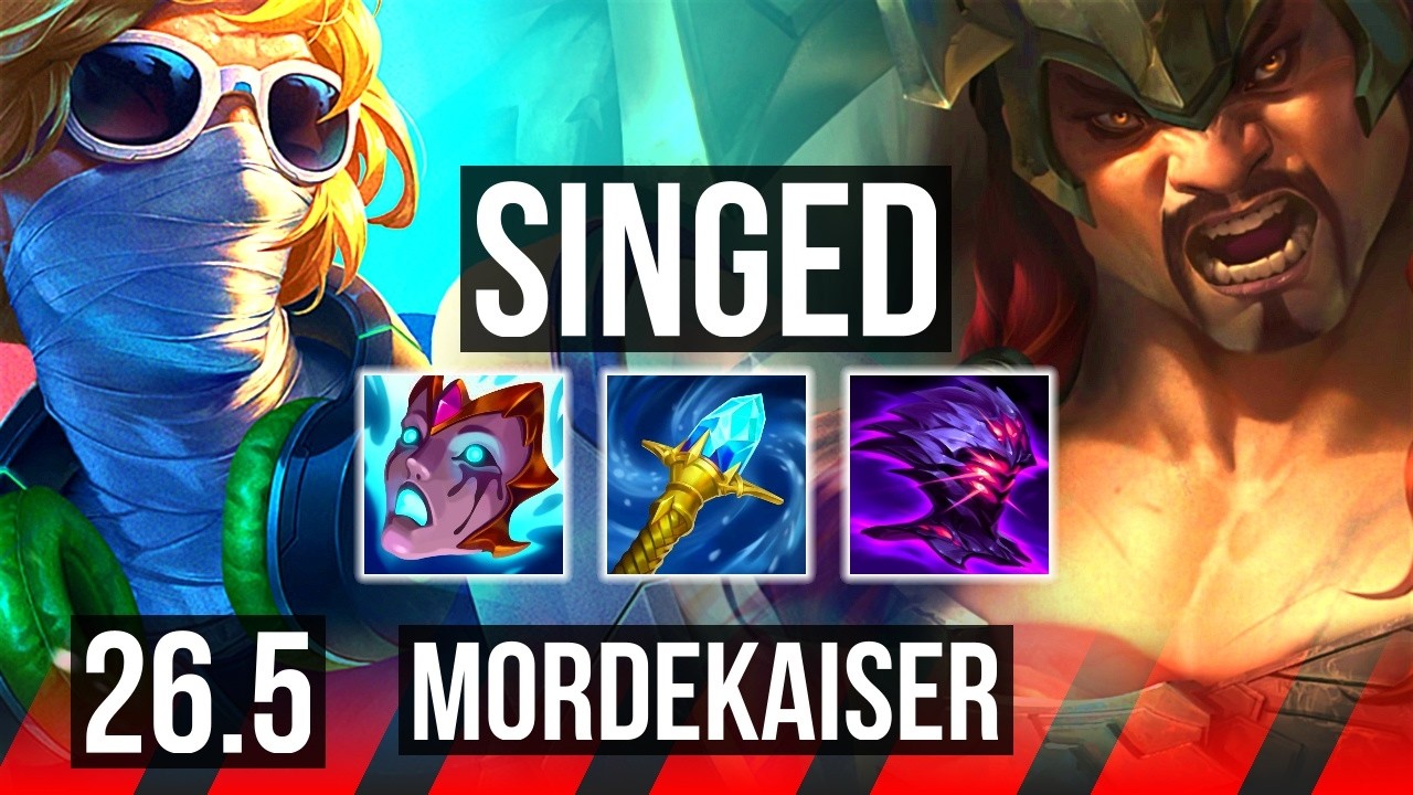 SINGED vs MORDEKAISER (TOP) | NA Master | 26.5
