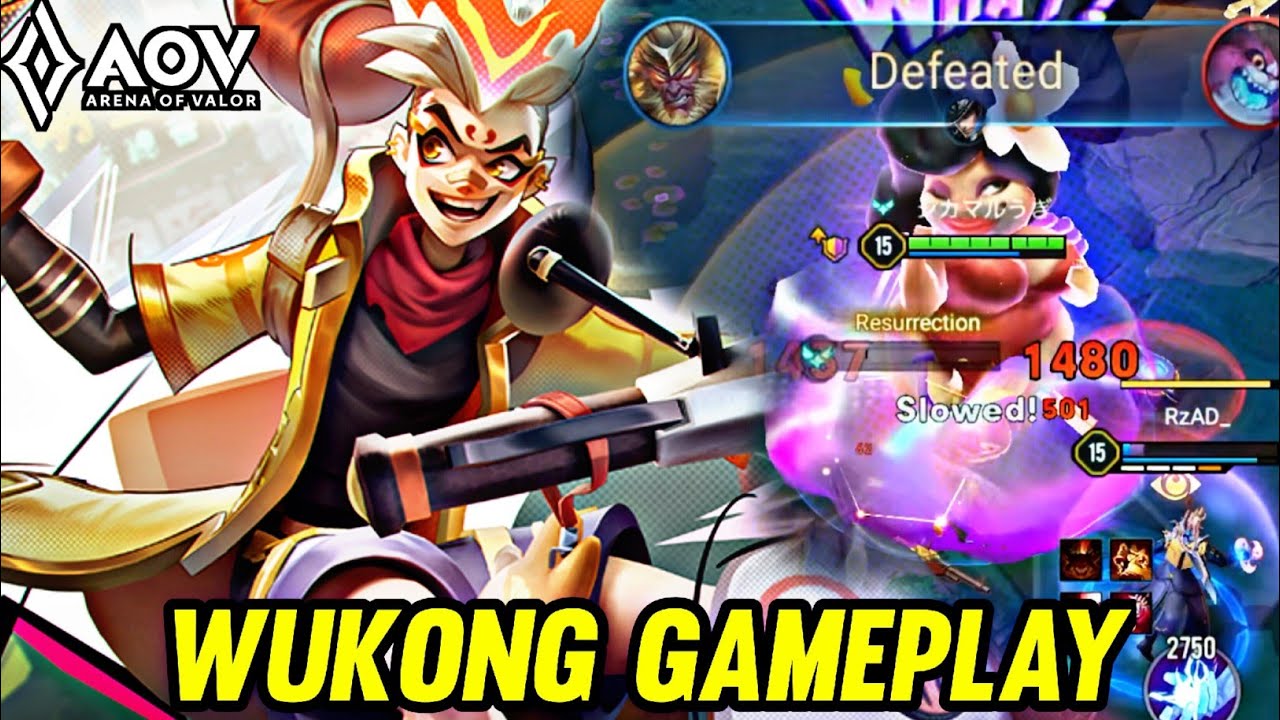 AOV : WUKONG GAMEPLAY | IN JUNGLE - ARENA OF VALOR LIÊNQUÂNMOBILE ROV
