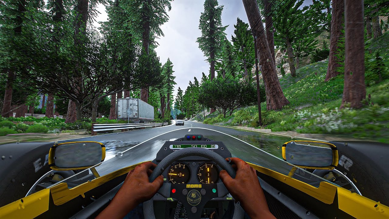 Lotus 98T Racing On The Streets Of Los Angeles | GTA 5 4K Ultra Graphics