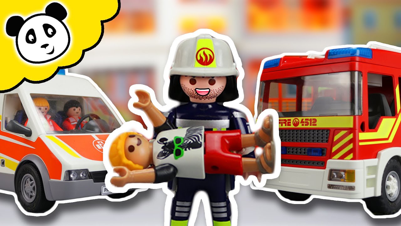 Playmobil Bomberos - Los bomberos visitan el hospital -Playmobil español