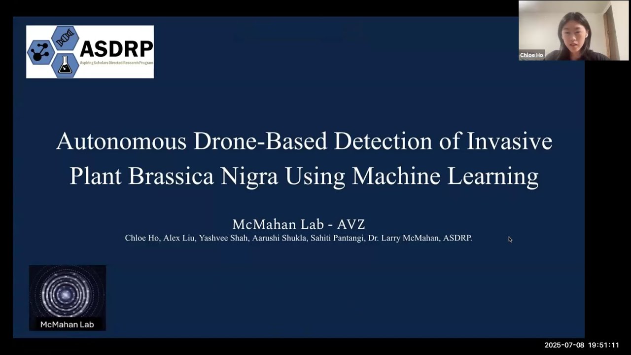 Autonomous Drone Based Detection of Invasive Plant Brassica Nigra Using Machine Learning
