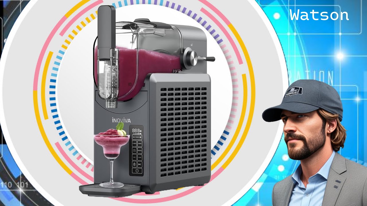 Slushie Machine, No Ice Needed, 88 oz INOVIVA Slushy Machine for Home with Self-Cleaning Function