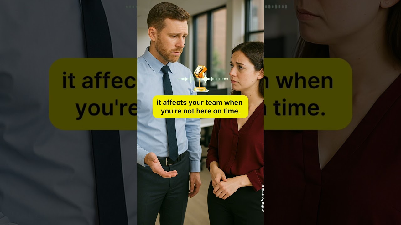 Late for Work | English Office Conversation Between Supervisor and Employee &ndash; A2 B1 Dialogue