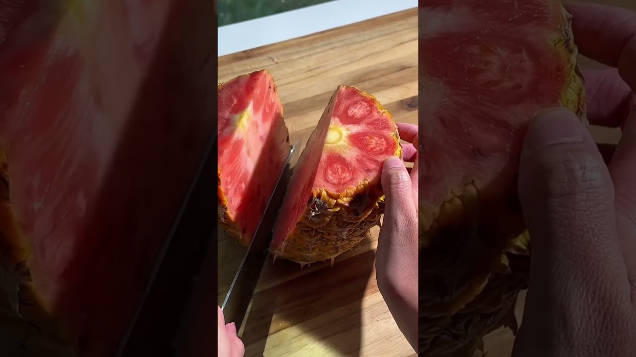 How to cut a pink pineapple