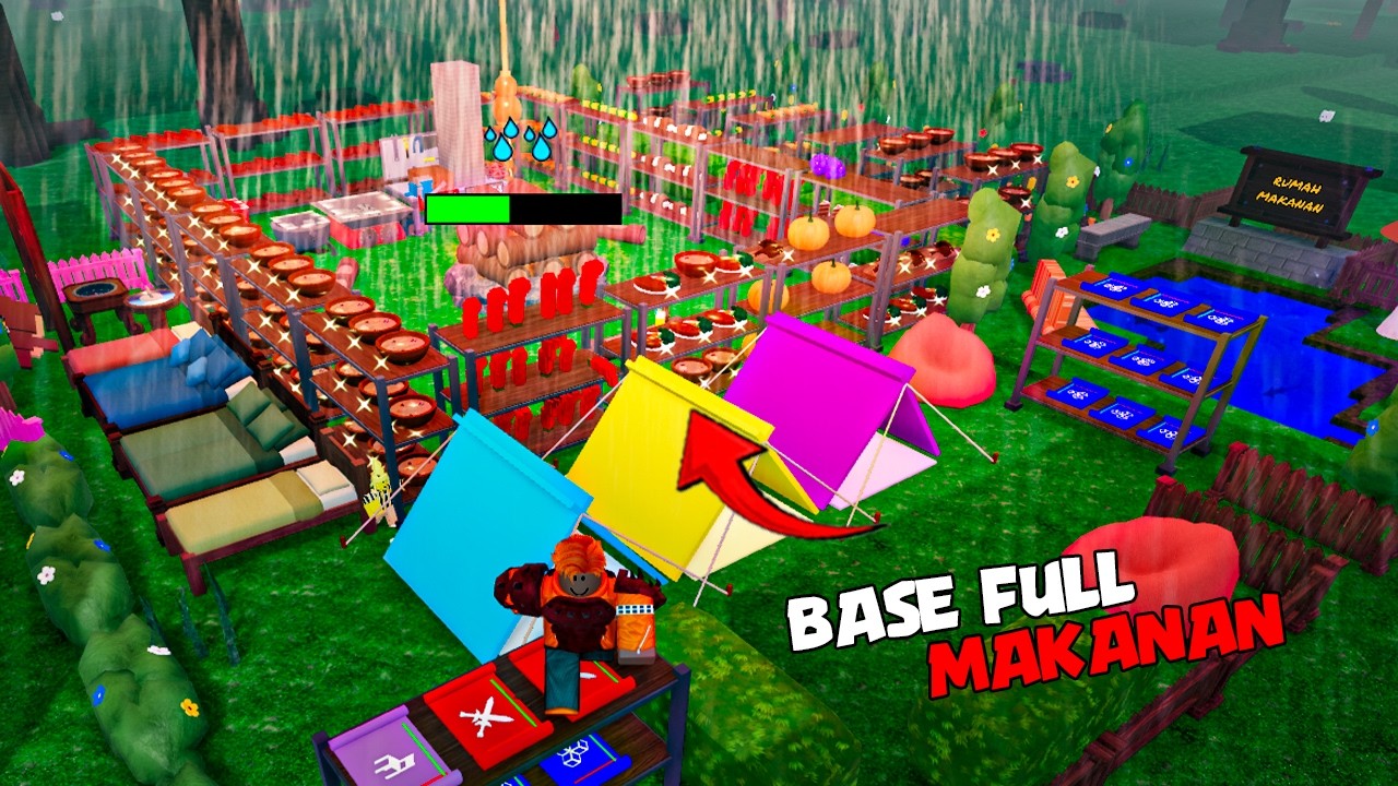 Aku Bangun Base Full Makanan Terbaik Di Game 99 Night In The Forest
