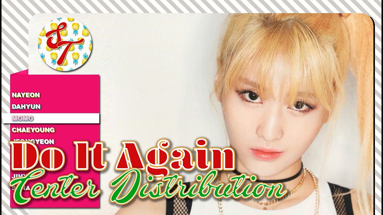 TWICE - Do It Again: Center Distribution (Color Coded)