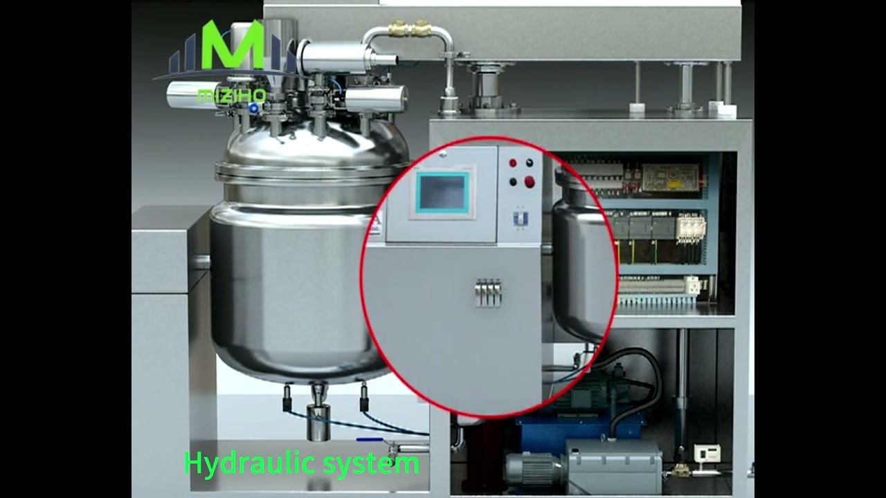 200L Hydraulic Lifting Type Vacuum Homogenizer Emulsifier#machine