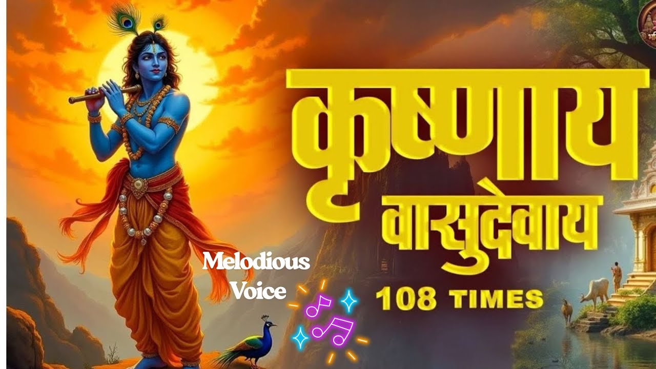 Krishna Mantra - Om Krishnaya Vasudevaya 108 Times | Bhakti Song ॐ कृष्णाय वासुदेवाय हरये परमात्मने