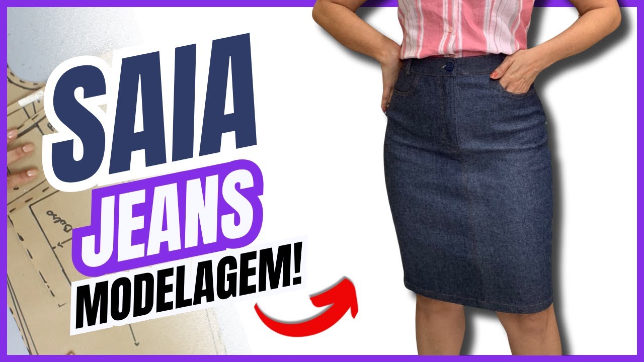 Como Fazer SAIA JEANS Modelagem