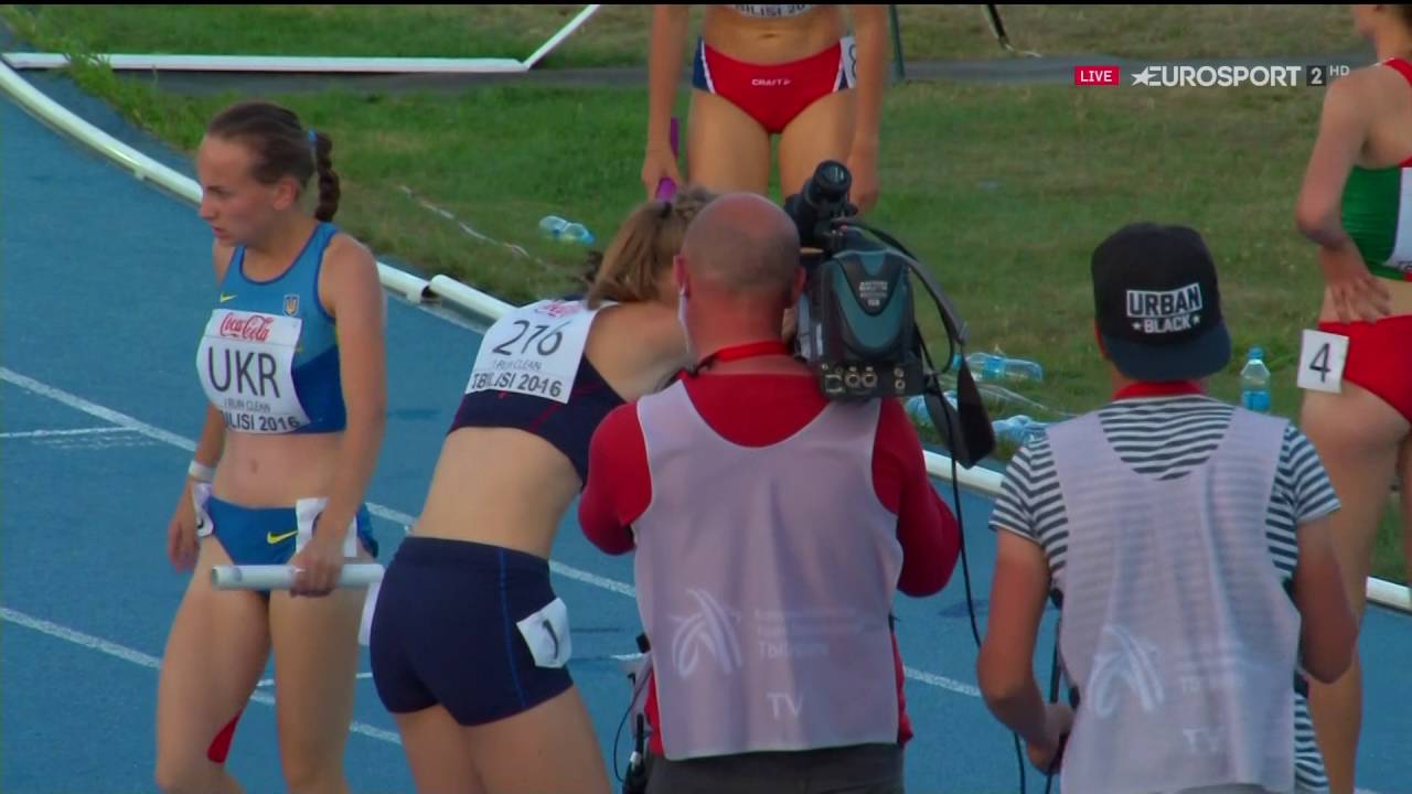 2016 Дарья Вдовиченко, эстафета, финал чемпионата Европы U18 Тбилиси