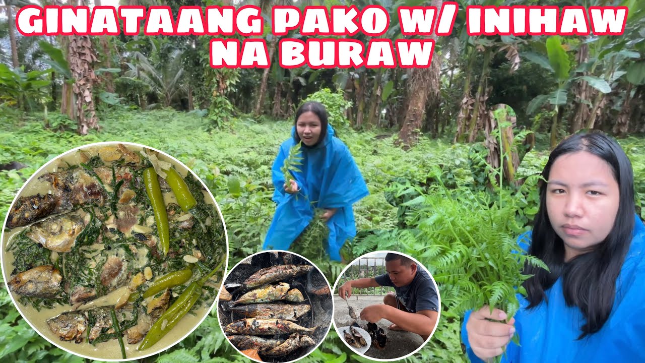 NANGUHA NG PAKO (FERN) | GINATAANG PAKO W/ INIHAW NA BURAW
