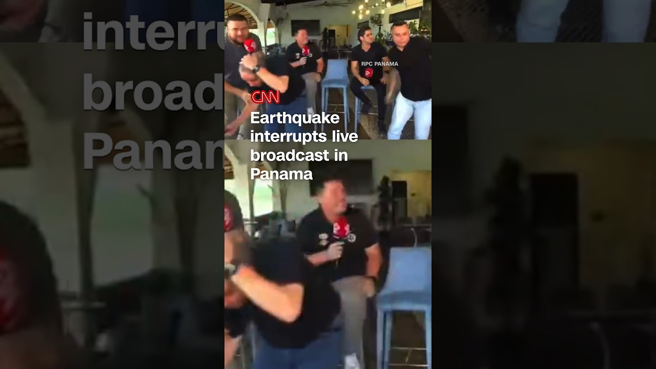 Earthquake interrupts live broadcast in Panama