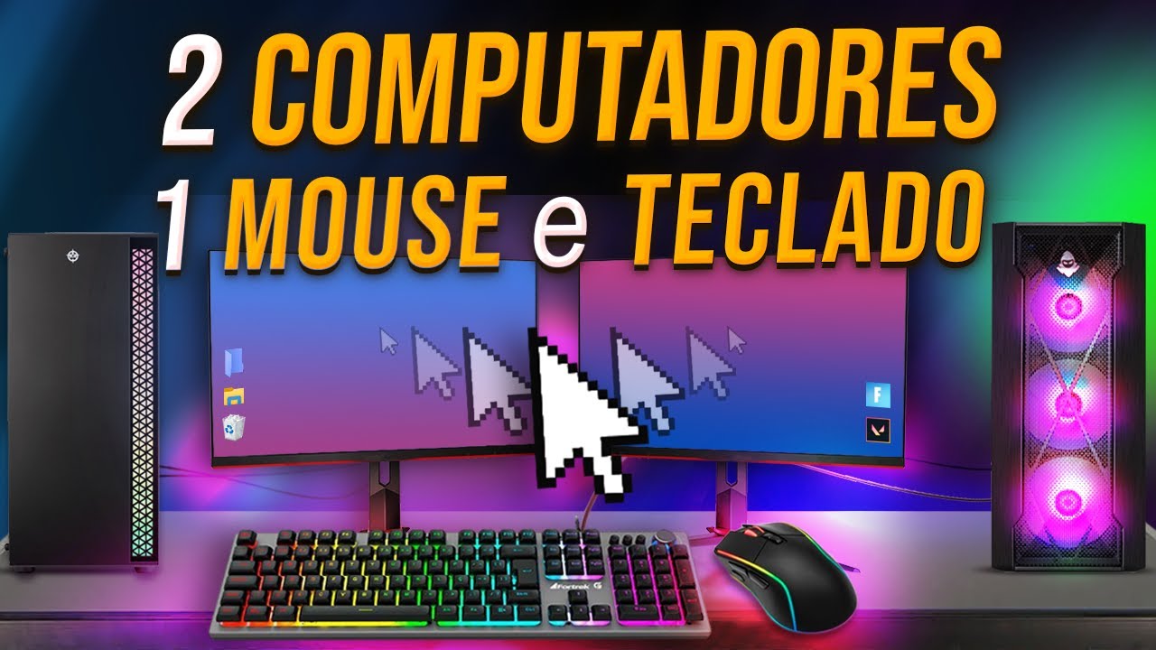 EXPERT Reveals MELHOR TECLADO e MOUSE Setup para 2 COMPUTADORES