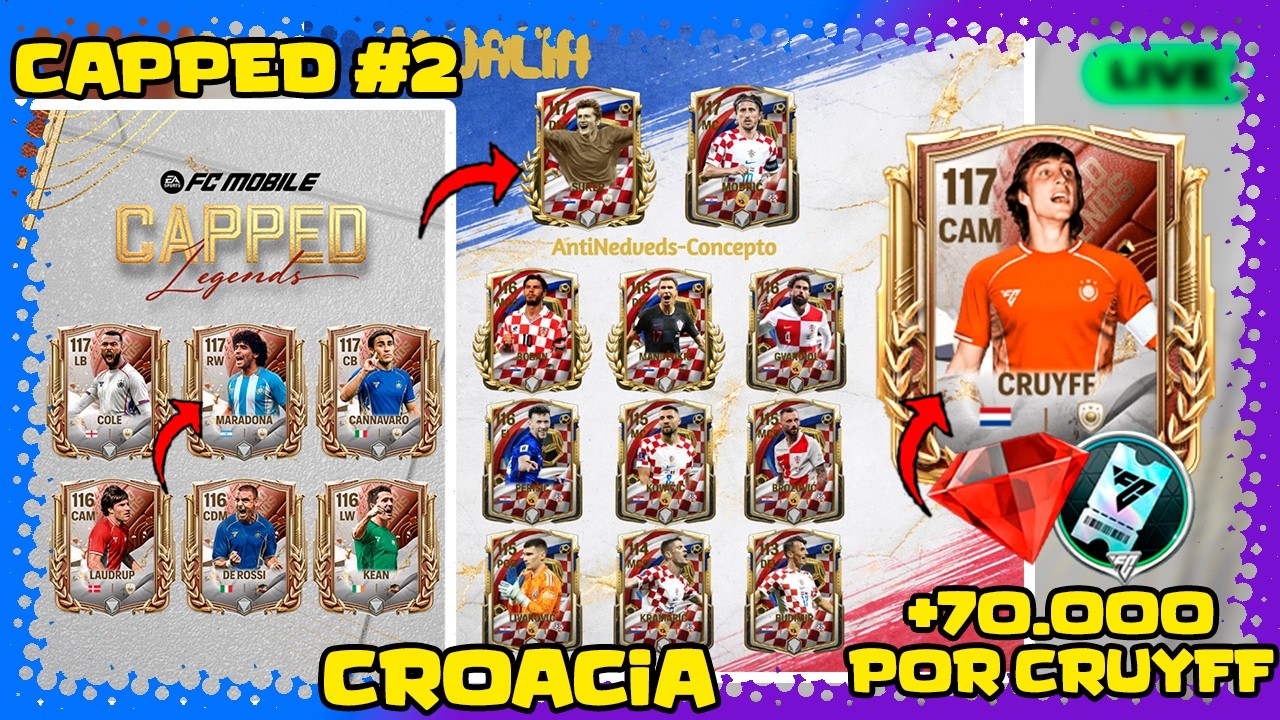 Historia de Croacia, Capped semana 2, gastamos +70.000 joyas buscando a Cruyff y más