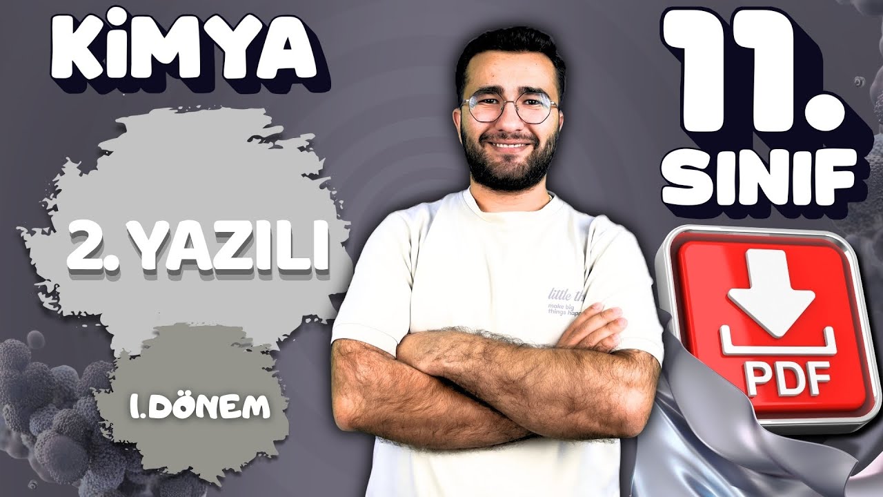 11. Sınıf 1. Dönem 2. Yazılı Konu Anlatımı / Soru Çözümü / PDF  #yazılı #kimya #11sınıf  #ens 