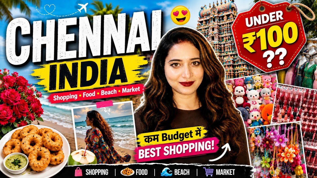 First Time in Chennai 😍 | Marina Beach & City Vlog