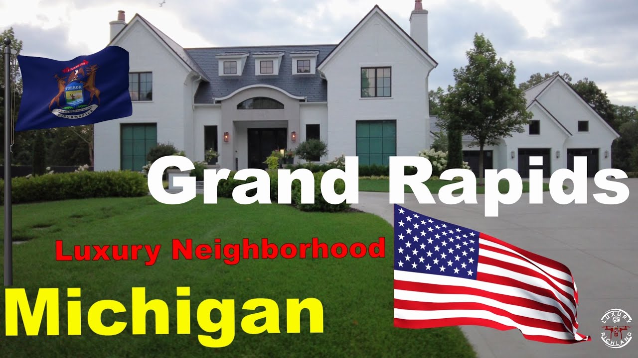 Walking in the Luxury Neighborhood in the Early Morning || Michigan || America || 4k Ultra 🇺🇸