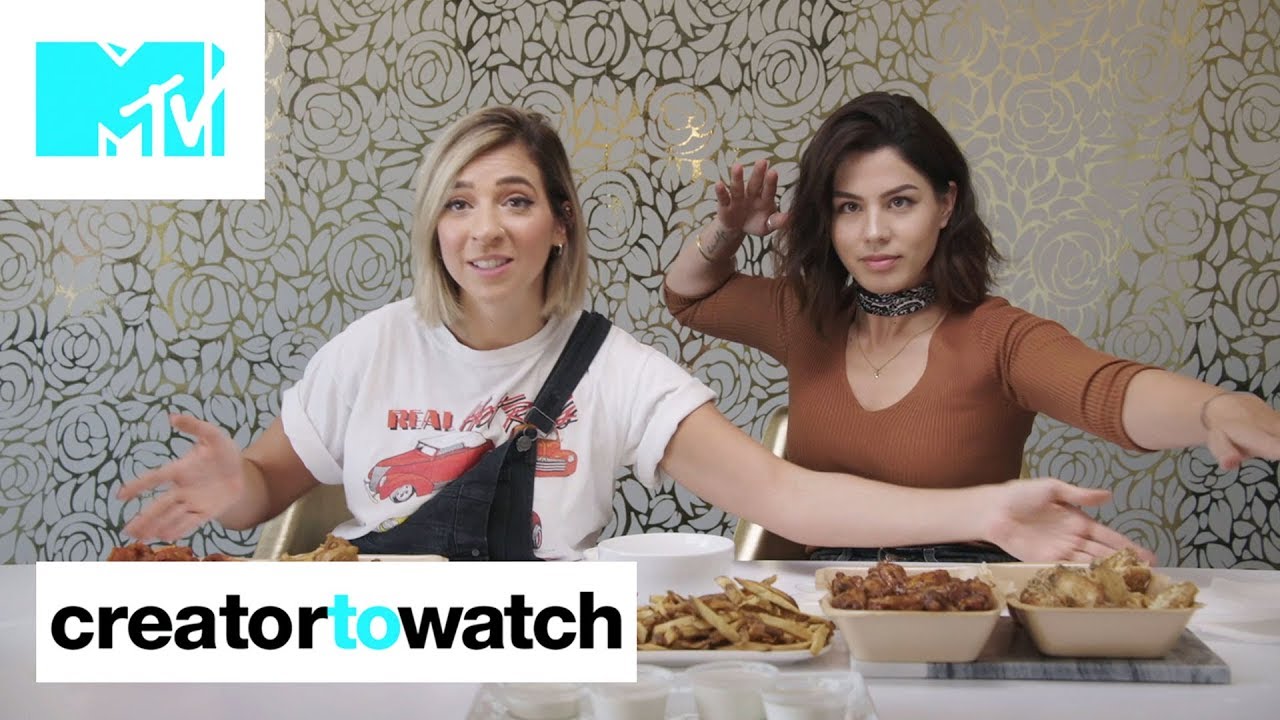 Gabbie Hanna & Megan Batoon MUKBANG Chicken Wings 🍗 | MTV Creator To Watch