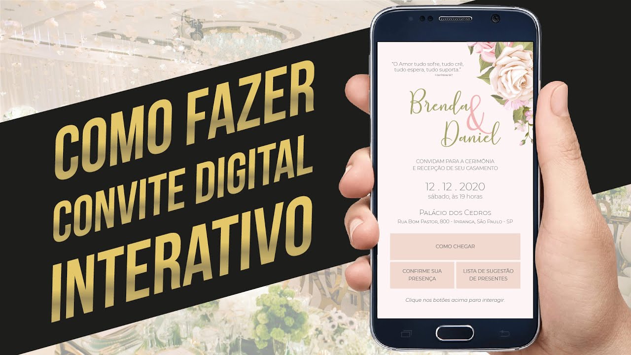 Como fazer CONVITE digital INTERATIVO para enviar pelo WHATSAPP