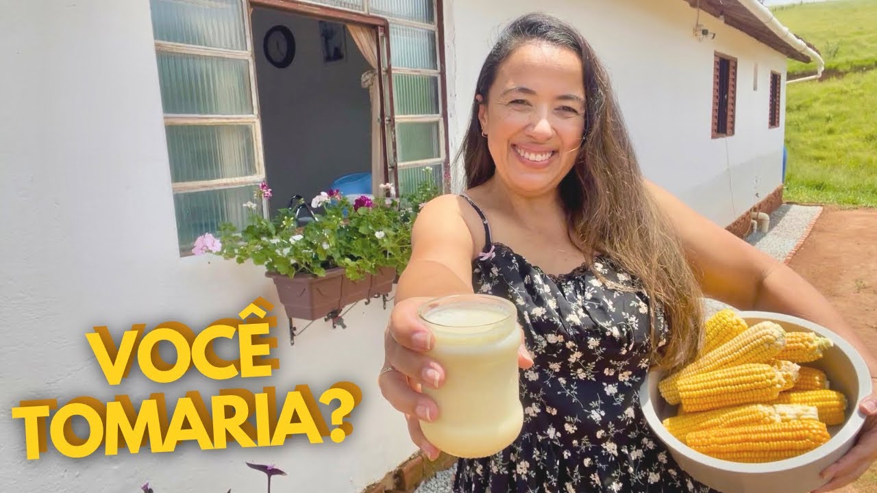 PROVEI SUCO DE MILHO DA ROÇA PELA PRIMEIRA VEZ 🌽 | Vida no Rancho