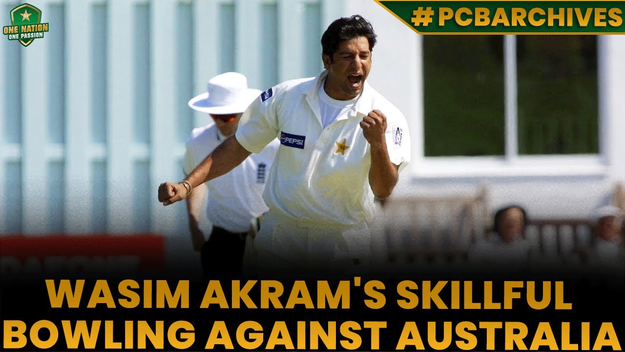 Wasim Akram's Skillful Bowling Against Australia in Karachi Test, 1998 | PCB | MA2L
