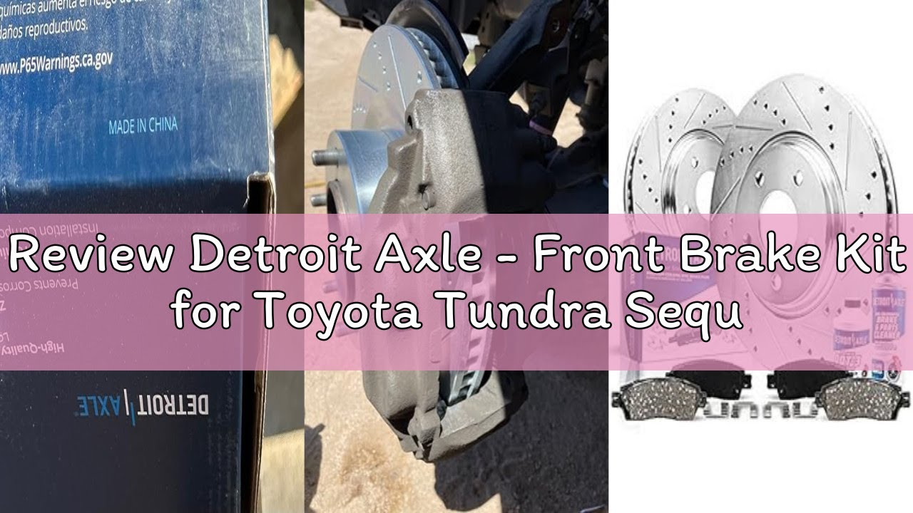 Review Detroit Axle - Front Brake Kit for Toyota Tundra Sequoia Land Cruiser Lexus LX570 Drilled and