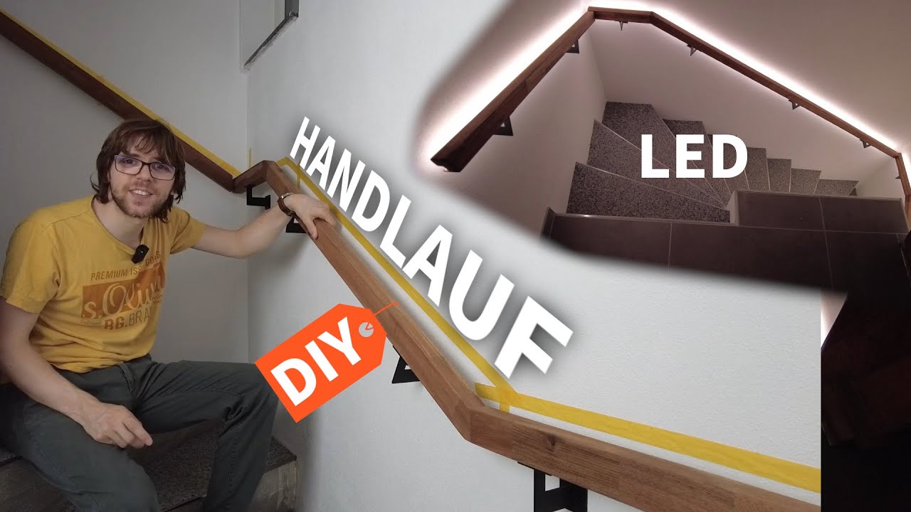 ⭐ Beleuchteten Design-Handlauf aus Echtholz selbst bauen