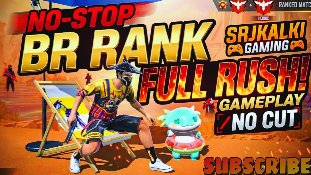 Non-stop br Rank full rush gameplay // No Cut- No edit ✍️ gerena free fire 🔥 