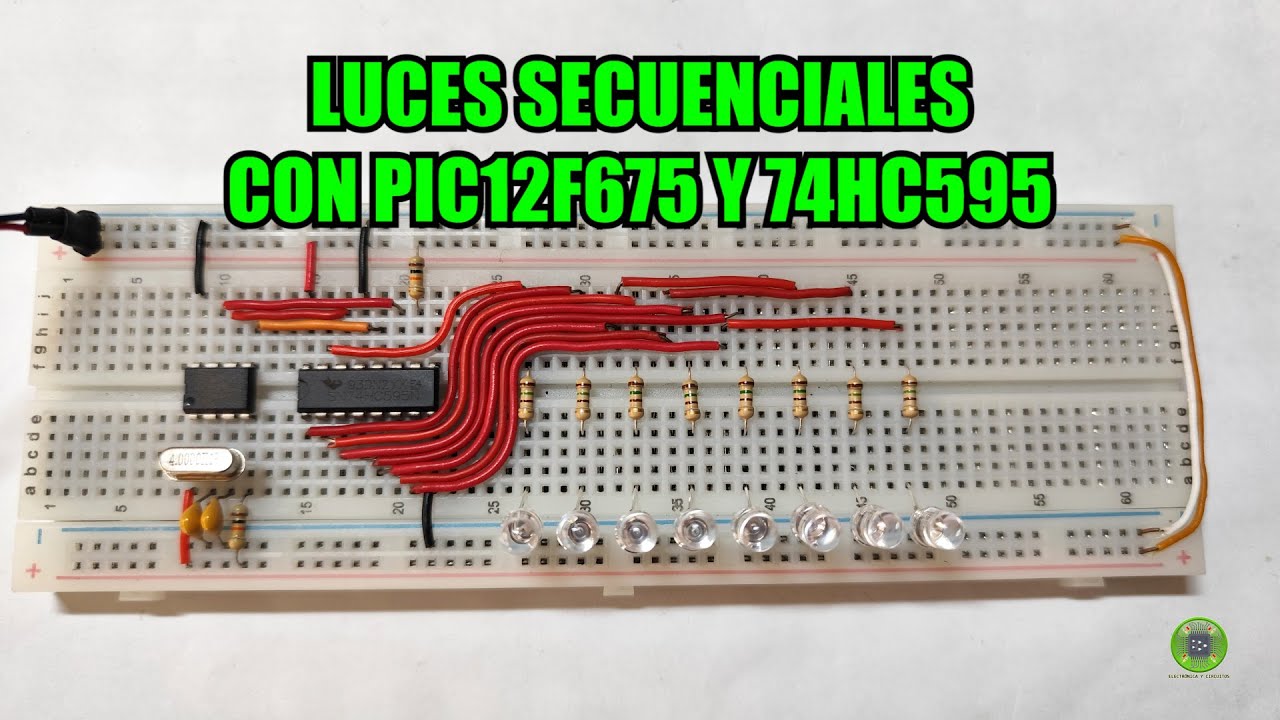 ПОСЛЕДОВАТЕЛЬНЫЕ ОГНИ С PIC12F675 И 74HC595