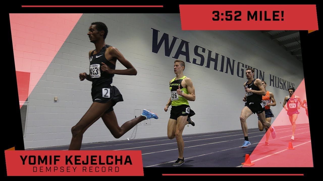 Yomif Kejelcha 3:52 Mile Record At 2019 UW Indoor Preview