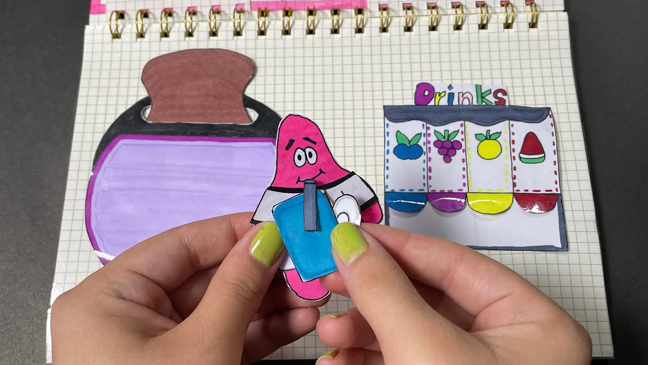 ASMR with paper | how about Patrick relaxation? With soothing sounds 🥤🍪