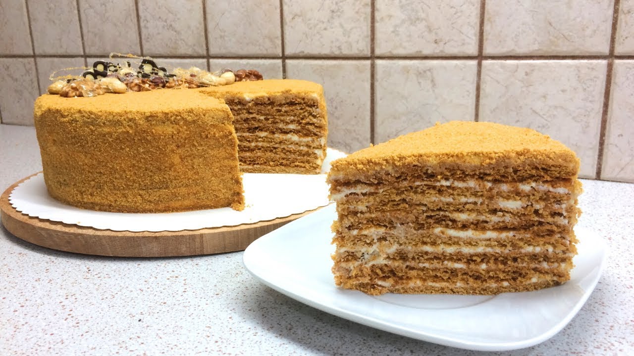Πεντανόστιμη Τούρτα Medovic | Κέικ μελιού |Classic russian honey cake recipe